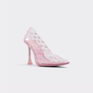 NEW Barbie ALDO Barbietessy pink glitter high heels
